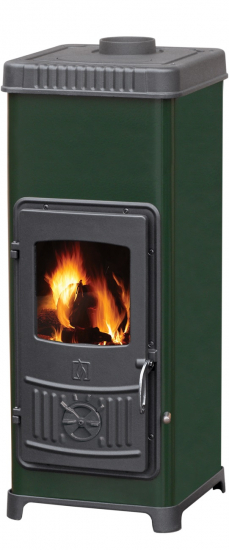 EEK A+ Kaminofen Plamen Dora 10N mit Herdplatte, grün - 7,2kW