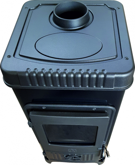 EEK A+ Kaminofen Plamen Dora 8N mit Herdplatte, grün - 6kW