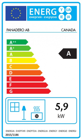 EEK A Kaminofen Panadero Canada EcoDesign - 5,9 kW