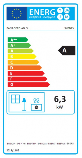 EEK A Runder Kaminofen Panadero Sydney EcoDesign - 6,3 kW
