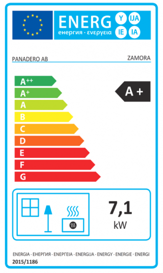 EEK A+ Kaminofen mit Backfach Panadero ZAMORA - 7,1kW