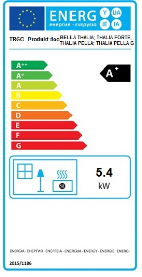 EEK A+ Kaminofen Forte creme mit Herdplatte - 5,4kW