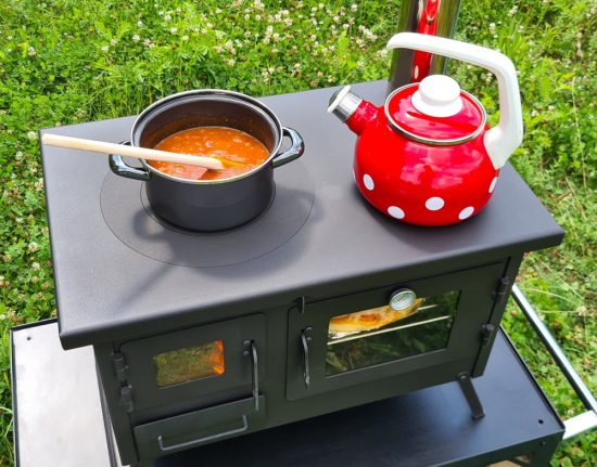 Outdoor-Küchenofen Garten-Kamin Gartenküche "ERNA" Gartenofen Pizzaofen Grillkamin Holzbackofen