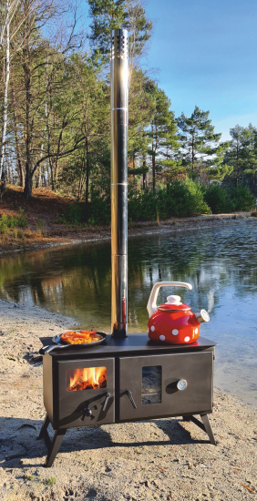 Outdoor-Küchenherd "Traudel" - Holzbackofen, Gartenkamin, Zeltofen, Pizza-Ofen, Brotbackofen