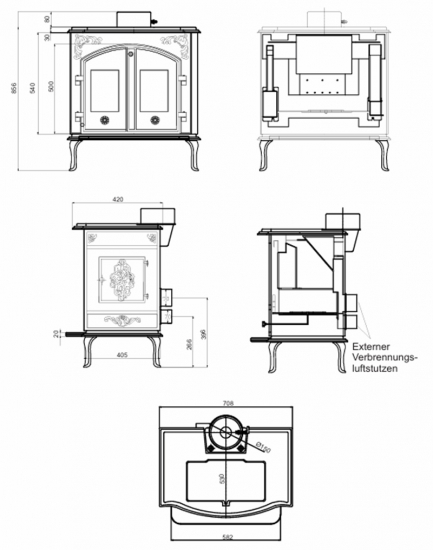 EEK A - Kaminofen Globe Fire COMET - 9,2 kW