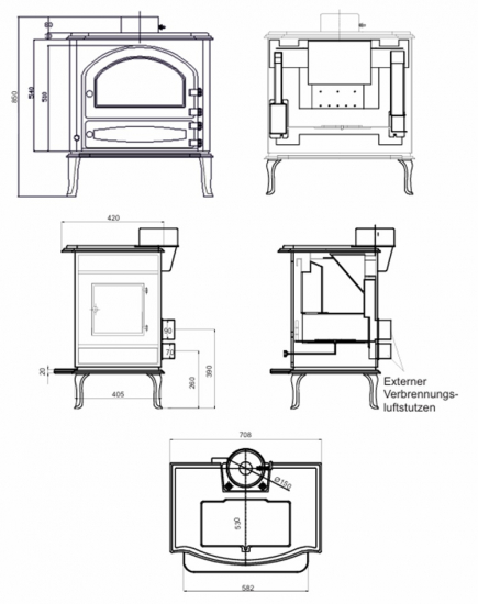 EEK A - Kaminofen Globe Fire NEPTUNE - 9,2 kW