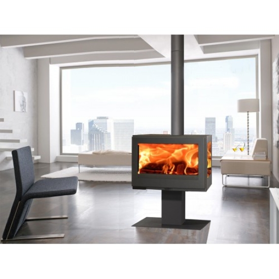 EEK A 3-Scheiben-Design-Kaminofen Panadero HARMONIE EcoDesign -7,2kW raumluftunbah.