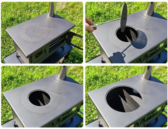 Outdoor-Küchenofen Garten-Kamin Gartenküche "ERNA" Gartenofen Pizzaofen Grillkamin Holzbackofen
