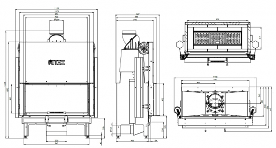 EEK A - Kamineinsatz HITZE Ardente ARD90X41.G mit Schiebetür - 17kW