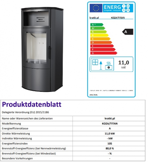 *EEK A Kaminofen Kratki TITAN mit 11kW