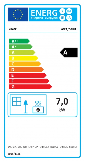 *EEK A - Kaminofen Kratki KOZA ORBIT - 7 kW