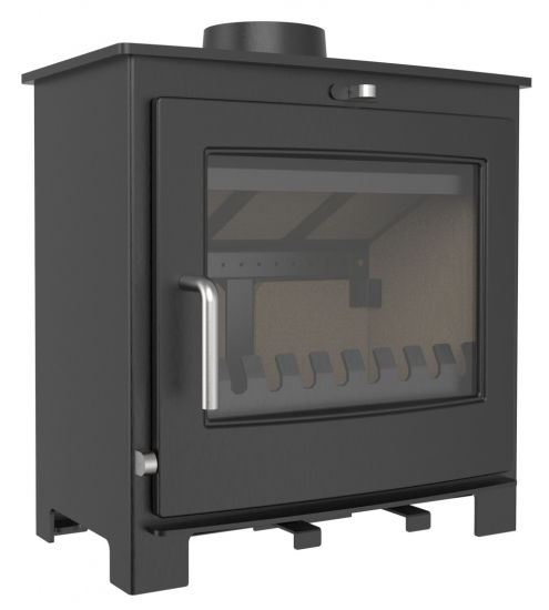 EEK A Kleiner Kaminofen K05, externe Zuluft, Holz&Kohle + dauerbrandf. – 4,6/6,2 kW
