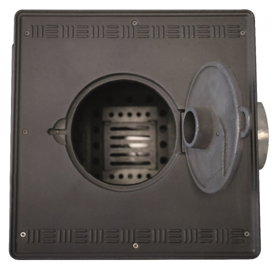 EEK A - Werkstattofen Kaminofen S102D mit Herdplatte und Gusseisen - 9,65kW