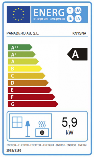 EEK A Kaminofen Panadero Knysna EcoDesign - 5,9 kW