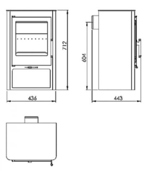EEK A Kaminofen Panadero Knysna EcoDesign - 5,9 kW