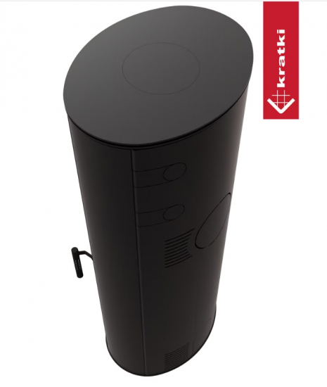 *EEK A Runder Kaminofen Kratki ROLLO Hoch Ø 150 - 7 kW