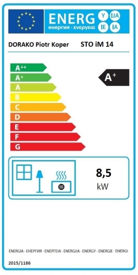 EEK A+ Kaminofen DORAKO STO iM 14 ECODESIGN - 8,5 kW