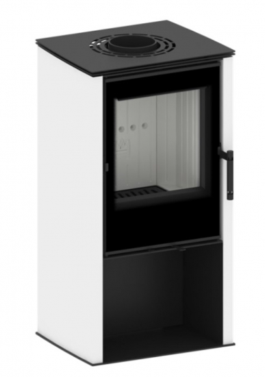 EEK A+ Kaminofen HITZE LUPO S, weiß - 6,5 kW