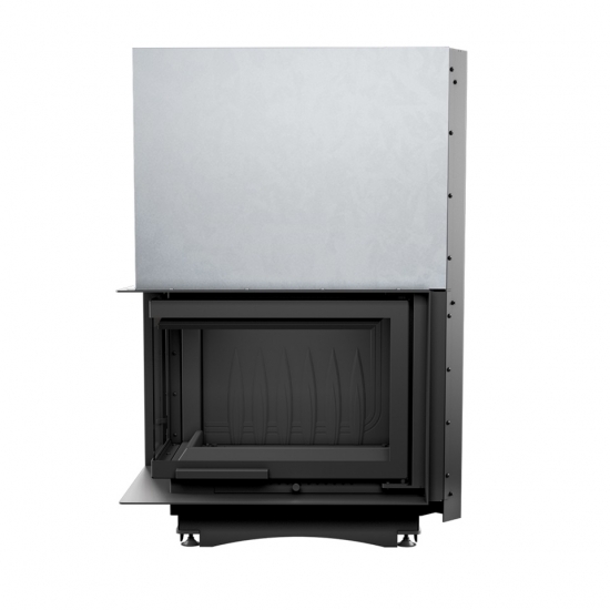 EEK A - Eck-Guss-Kamineinsatz Kratki MAJA/L/BS/150/G !RR150mm! Hebetür mit Seitenglas links - 8kW + BIMSCHV II