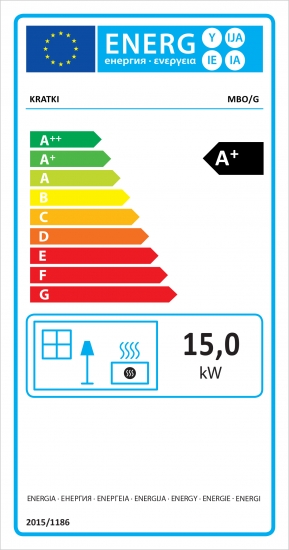 *EEK A+ - Kamineinsatz Kratki MBO/G 15 mit Schiebetür - 15 kW