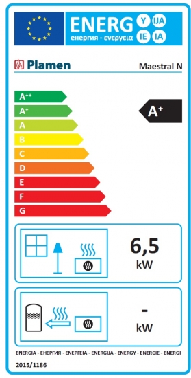 EEK A+ Kaminofen Plamen Maestral N mit Herdplatte, creme - 6,5kW