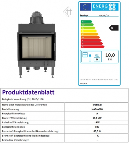 *EEK A - Kamineinsatz Kratki Nadia - 10 kW