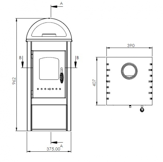 EEK A+ Kaminofen NERA PLUS - 5,4kW