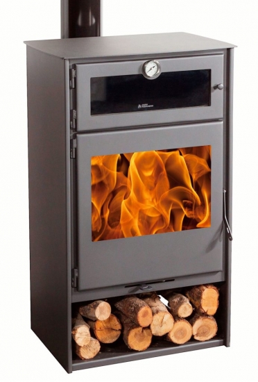 EEK A+ Kaminofen Juan Panadero NICE ECODESIGN mit Backfach - 8 kW Rauchrohr hinten