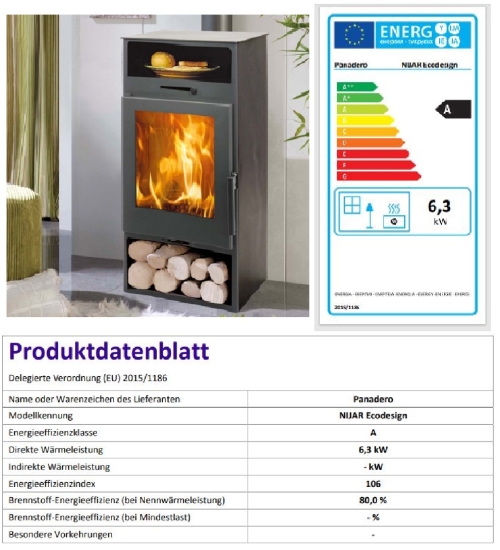 EEK A Kaminofen Panadero Nijar EcoDesign - 6,3 kW