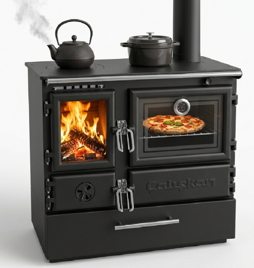 EEK A - Holzherd Modell 214 BOX mit 6,04kW - Viel Gusseisen!