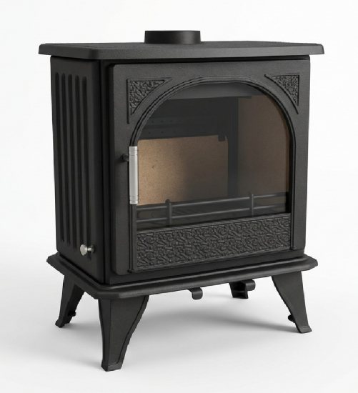 EEK A Gusskaminofen Z0827, externe Zuluft, Holz&Kohle + dauerbrandf. – 8 kW