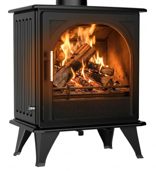 EEK A Gusskaminofen Z0827, externe Zuluft, Holz&Kohle + dauerbrandf. – 8 kW