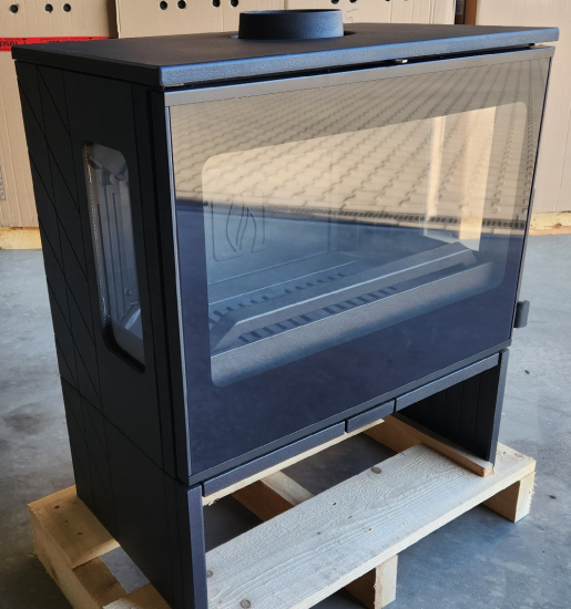 EEK A 3Scheiben-Gusskaminofen Plamen ECO 50, ext. Zuluft - 12kW