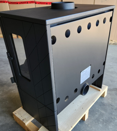 EEK A 3Scheiben-Gusskaminofen Plamen ECO 50, ext. Zuluft - 12kW
