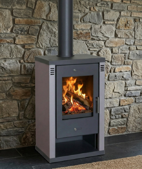 EEK A+ Kaminofen Victoria Verona schwarz/grau - 7,52 kW