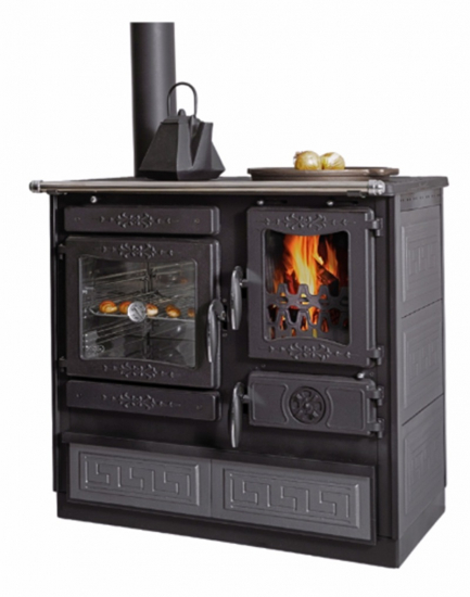 EEK A - Küchenofen Holzherd Globe Fire Alhena gussgrau/ Anschluss links EcoDesign