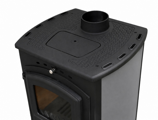 EEK A+ Kaminofen Modena 4.0 grau mit 7,4 kW