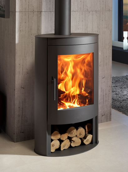 EEK A+ Kaminofen Panadero Oval 8,7 kW, EcoDesign, raumluftunabh.