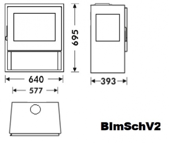 EEK A Kaminofen Panadero JAVA TRIVISION mit 3 Scheiben - 5,9 kW, raumluftunabh.