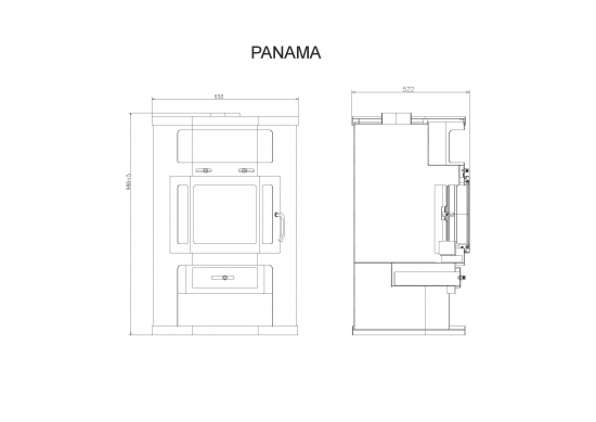 [B-Ware BA2] EEK A Eck-Kaminofen Victoria Panama, schwarz, dauerbrandfähig – 9kW