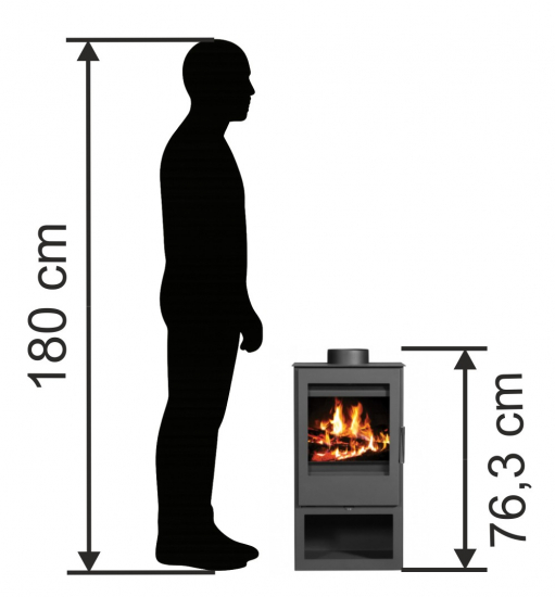 EEK A Kaminofen Victoria Parma schwarz - 5kW