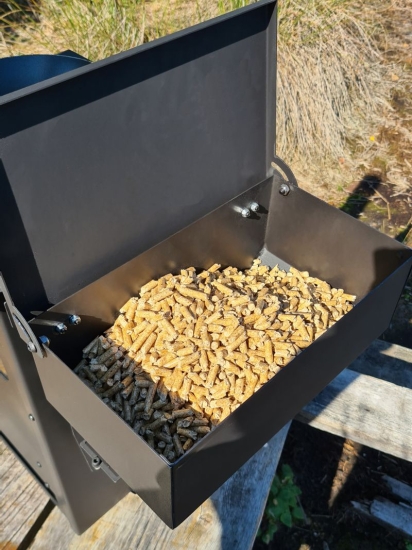 Pellet-Gartenofen "Holz&Pellet" mit Herdplatte, Zeltofen, Terrassenofen, Camping - Propan-Alternative, tragbar, kaum Rauch