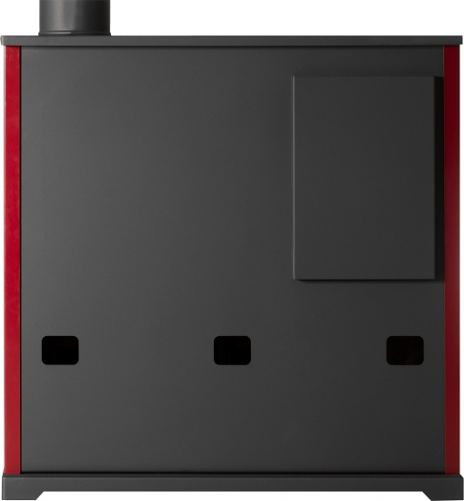 EEK A+ Küchenofen Holzherd Perfect ECO LUX bordeaux, rechte Version - 7,38 kW Dauerbrandherd