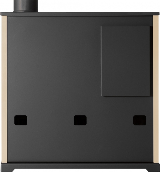 EEK A+ Küchenofen Holzherd Perfect ECO LUX creme, rechte Version - 7,38 kW Dauerbrandherd