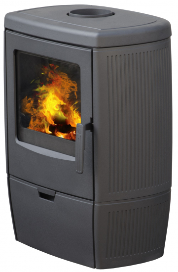 EEK A Gusskaminofen Plamen Alberto, schwarz, raumluftunabhängig - 8,6 kW