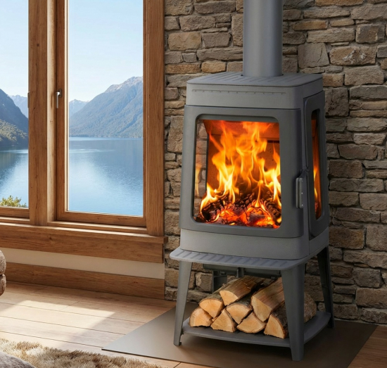 EEK A Design-Gusskaminofen Plamen Authentic 35N Herdplatte, ext. Zuluft- 11kW