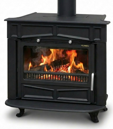 EEK A Gusskaminofen Plamen Glas Franklin mit 11kW
