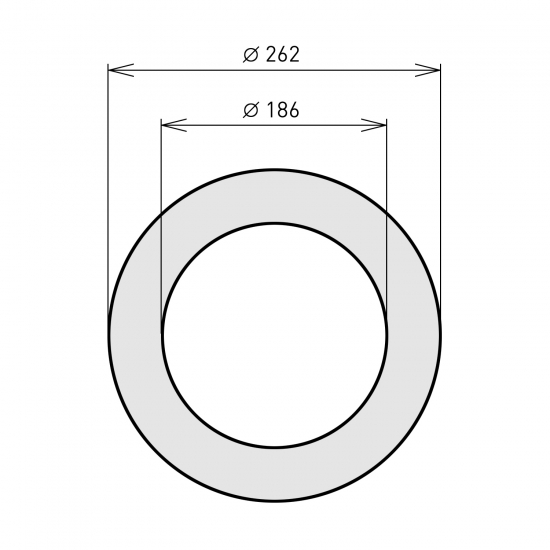 180 mm - Wandrosette in Schwarz