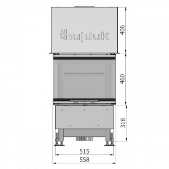 EEK A+ Kaminbausatz Pure Medium Hajduk SMART 3XLTh Panoramakamin mit 6,5 kW
