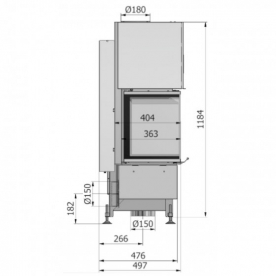 EEK A+ Kaminbausatz Pure Medium Hajduk SMART 3XLTh Panoramakamin mit 6,5 kW